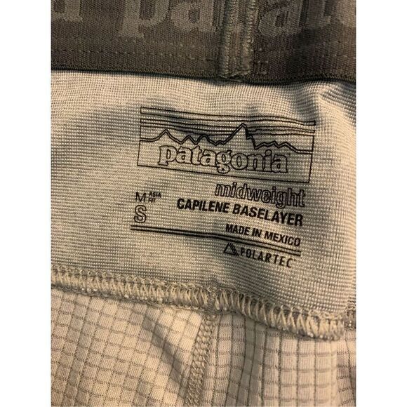 Patagonia Midweight Capilene baselayer leggings pants gray size small 44490 - Picture 4 of 6